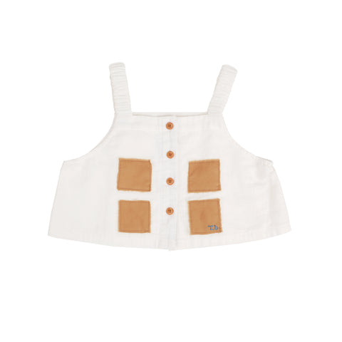 Tambere Hedda Kid's Cropped Tank Top White | BIEN BIEN bienbienshop