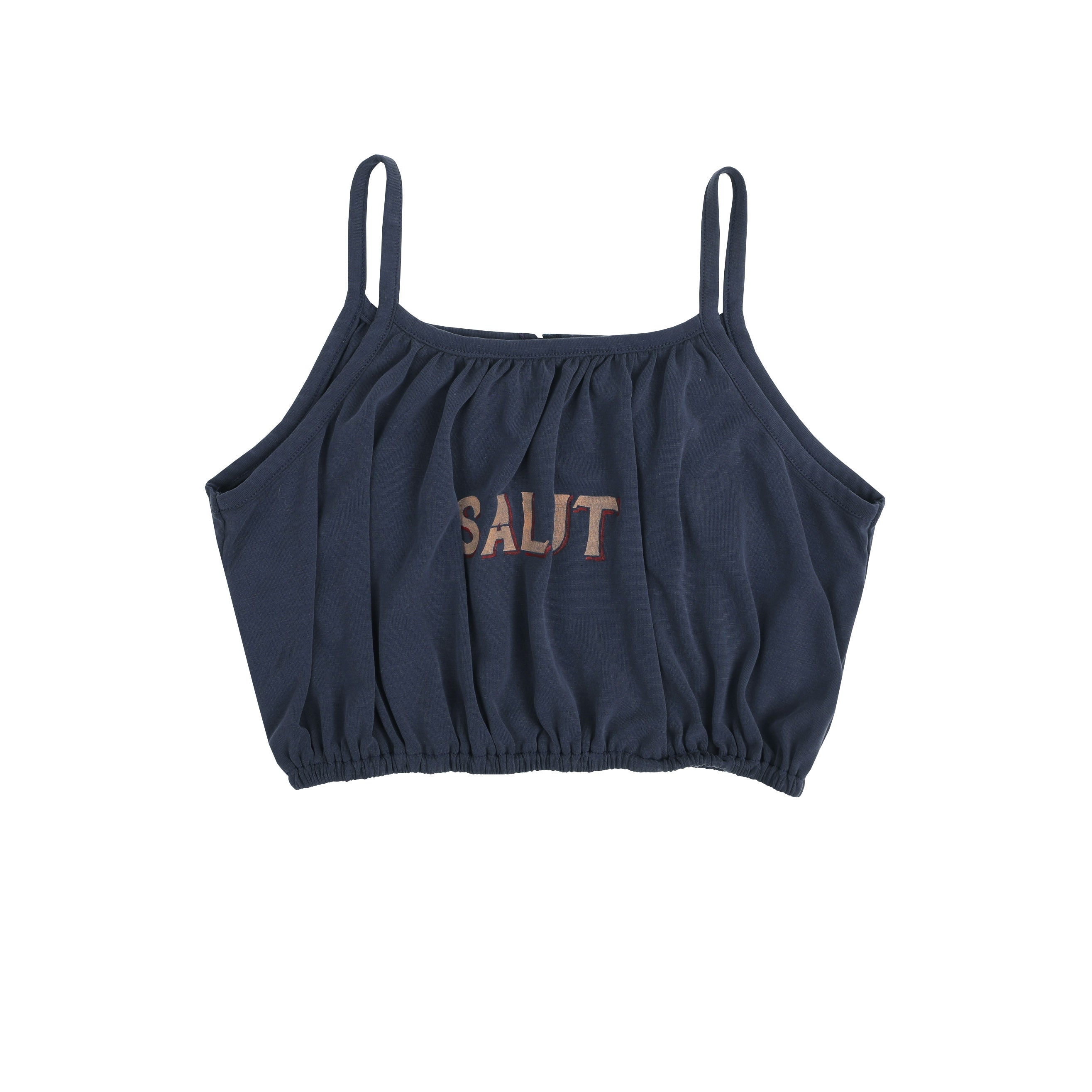 Tambere Julie Kid's Cropped Blouson Tank Top Navy Blue | BIEN BIEN bienbienshop