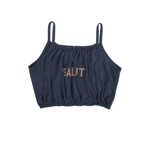 Tambere Julie Kid's Cropped Blouson Tank Top Navy Blue | BIEN BIEN bienbienshop