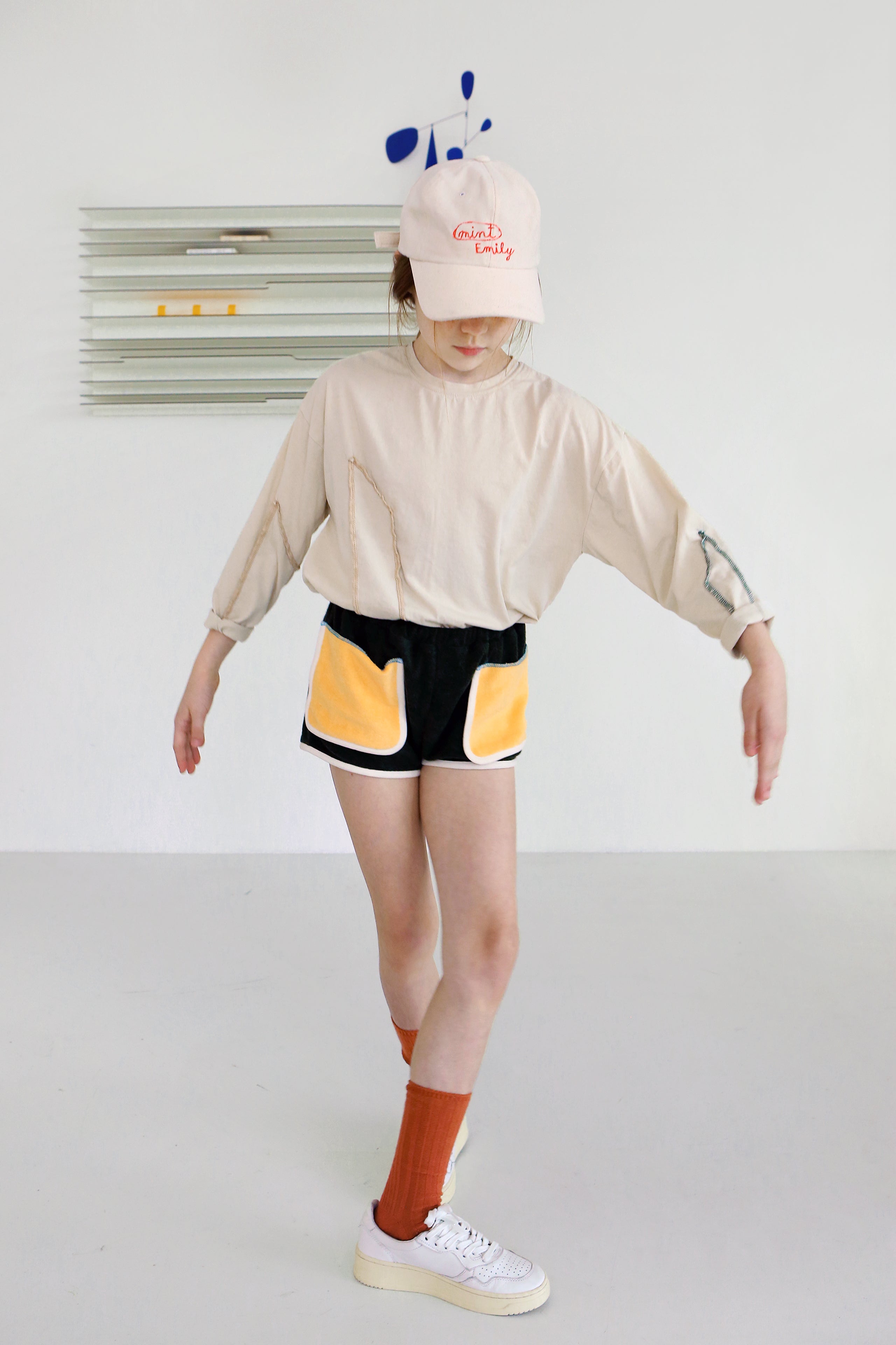 NEW Tambere Greta Kid's Long Sleeve Patch Tee Beige | BIEN BIEN bienbienshop.com