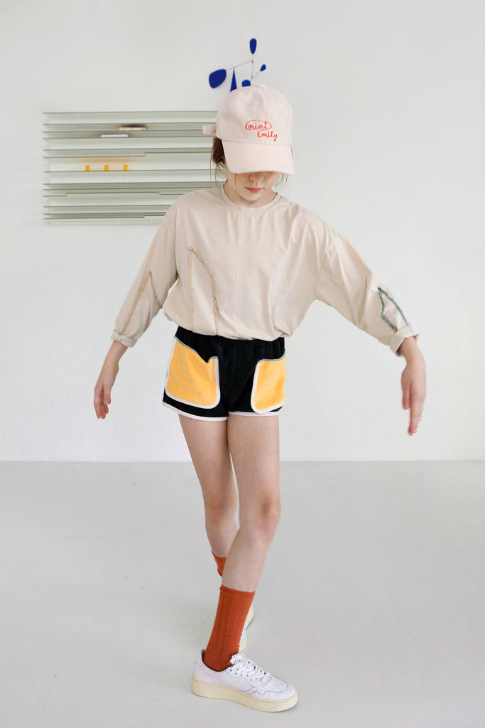 NEW Tambere Greta Kid's Long Sleeve Patch Tee Beige | BIEN BIEN bienbienshop.com