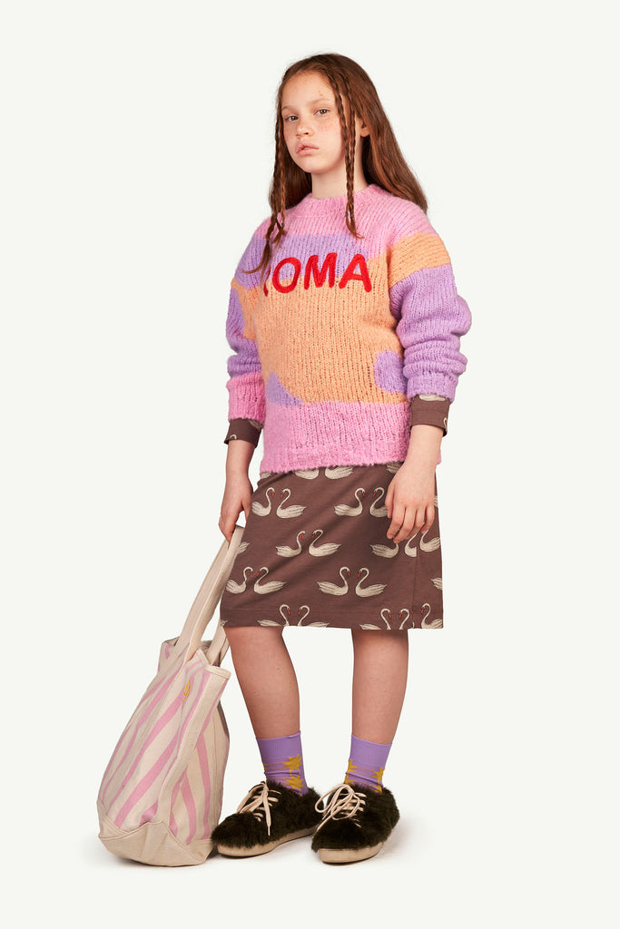 NEW The Animals Observatory Crab Kid's Dress Deep Brown Swans