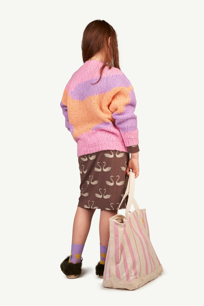 NEW The Animals Observatory Crab Kid's Dress Deep Brown Swans