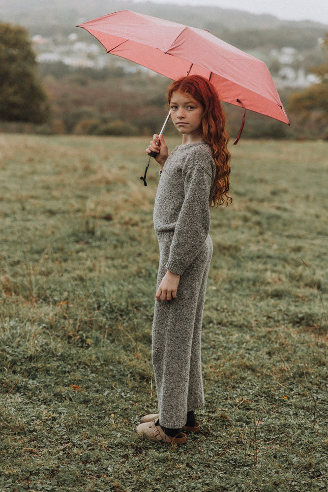 The New Society Maia Knit Kid's Jumpsuit Grey Melange Wool | BIEN BIEN www.bienbienshop.com