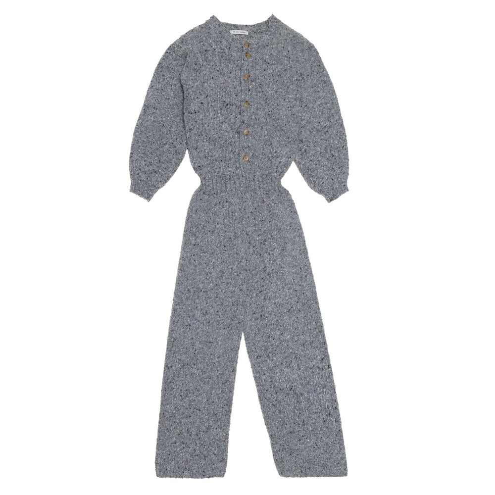 The New Society Maia Knit Kid's Jumpsuit Grey Melange Wool | BIEN BIEN www.bienbienshop.com