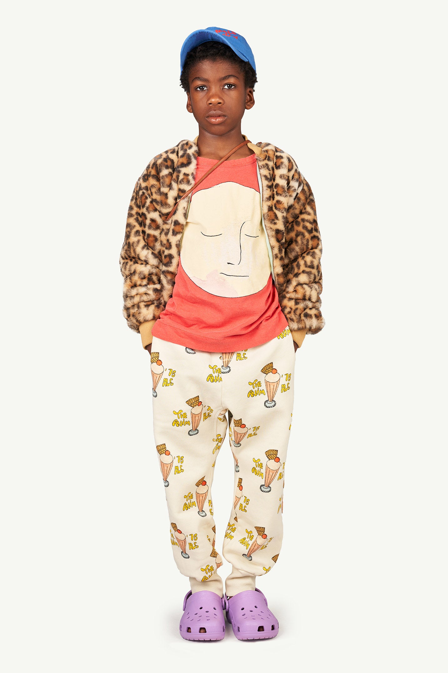 The Animals Observatory Lion Kid's Jacket Brown Animal Print Leopard Cheetah Faux Fur | BIEN BIEN bienbienshop.com