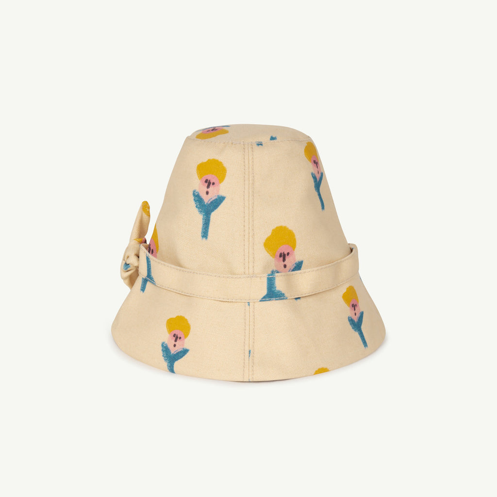 The Animals Observatory Triton Kid's Printed Bucket Hat White Flower | BIEN BIEN bienbienshop.com