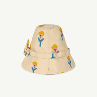 The Animals Observatory Triton Kid's Printed Bucket Hat White Flower | BIEN BIEN bienbienshop.com