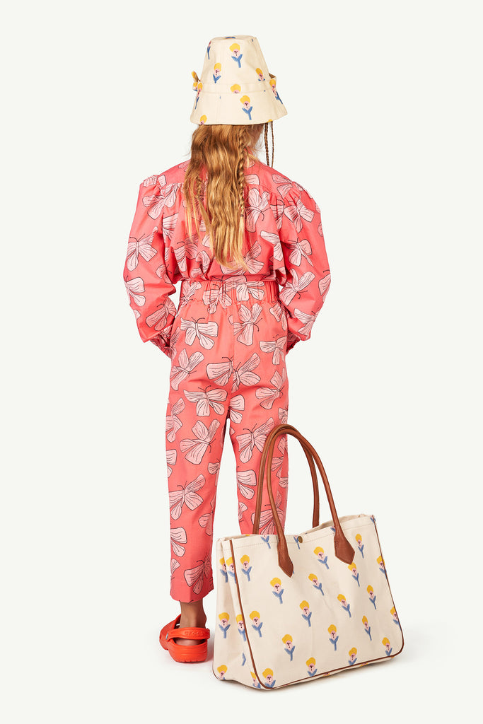 The Animals Observatory Triton Kid's Printed Bucket Hat White Flower | BIEN BIEN bienbienshop.com