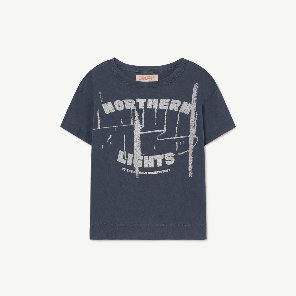 The Animals Observatory Rooster Kid's Tee Deep Navy Blue Northern Lights | BIEN BIEN bienbienshop.com