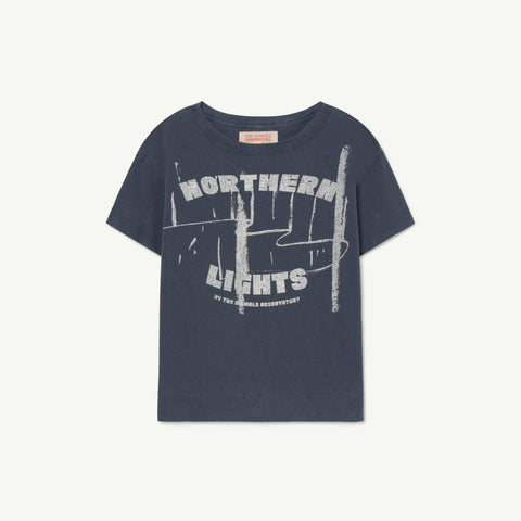 The Animals Observatory Rooster Kid's Tee Deep Navy Blue Northern Lights | BIEN BIEN bienbienshop.com