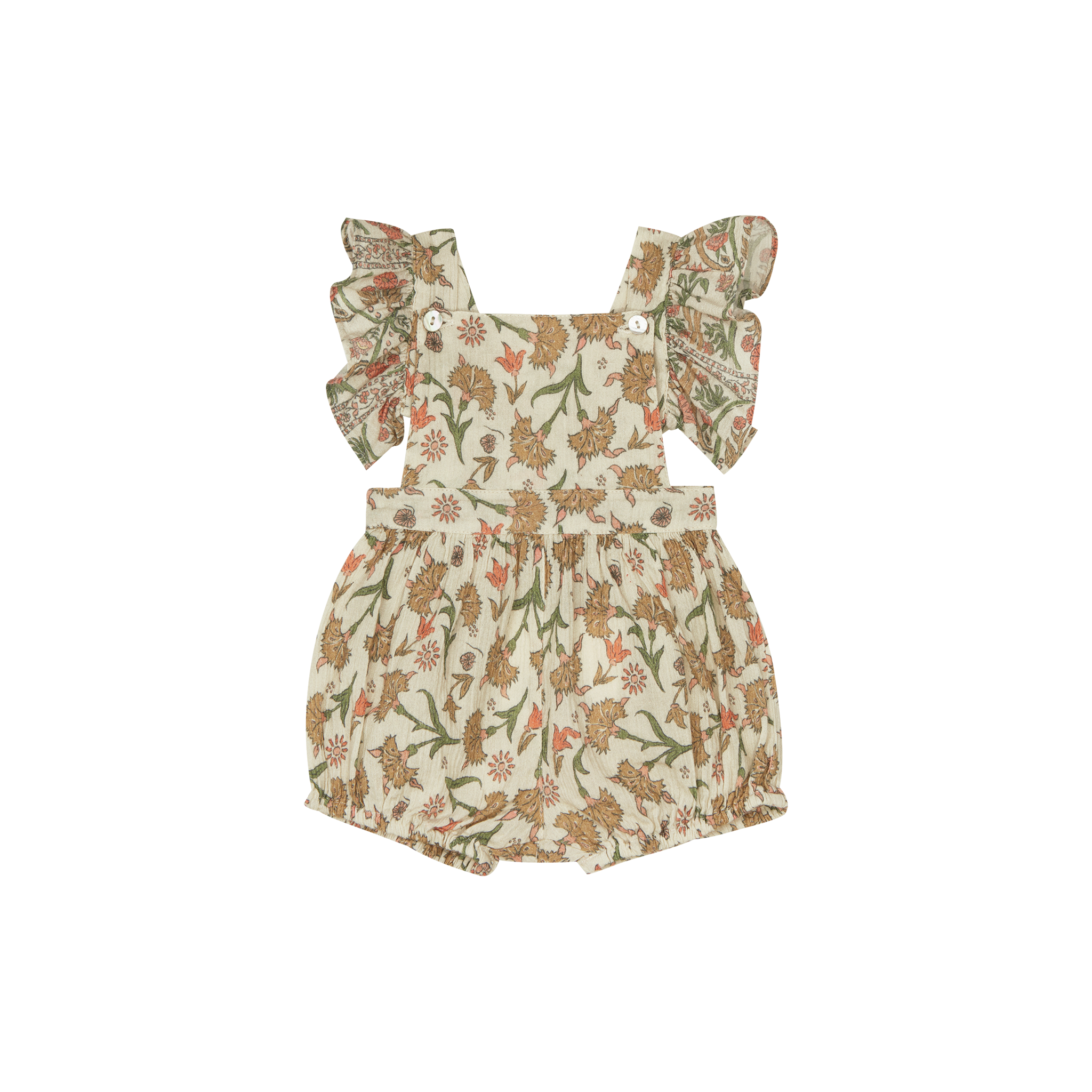 The New Society Indiana Print Baby Crossback Ruffle Romper Floral | BIEN BIEN bienbienshop.com