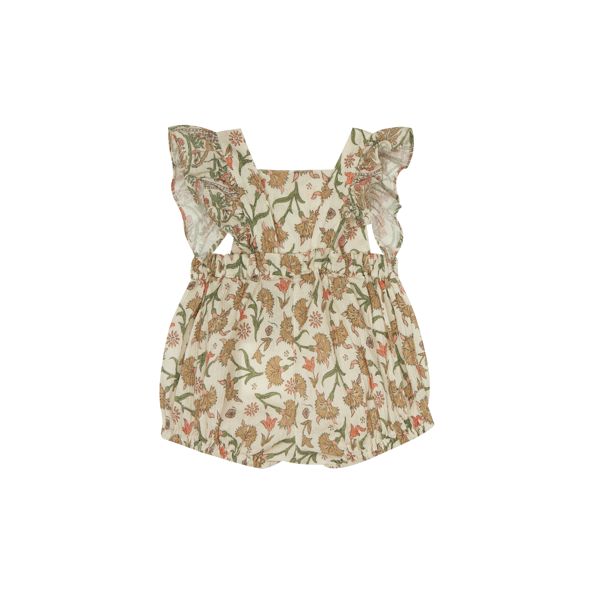 The New Society Indiana Print Baby Crossback Ruffle Romper Floral | BIEN BIEN bienbienshop.com