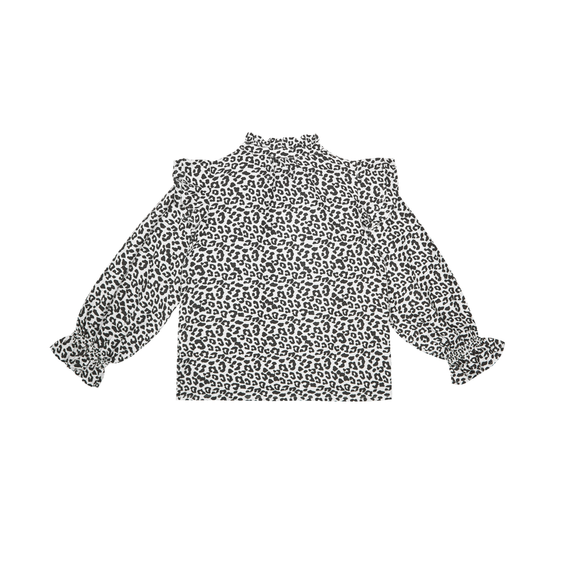 NEW The New Society Gannin Kid Long Sleeve Blouse Black/White Leopard | BIEN BIEN bienbienshop.com