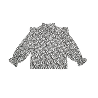 NEW The New Society Gannin Kid Long Sleeve Blouse Black/White Leopard | BIEN BIEN bienbienshop.com