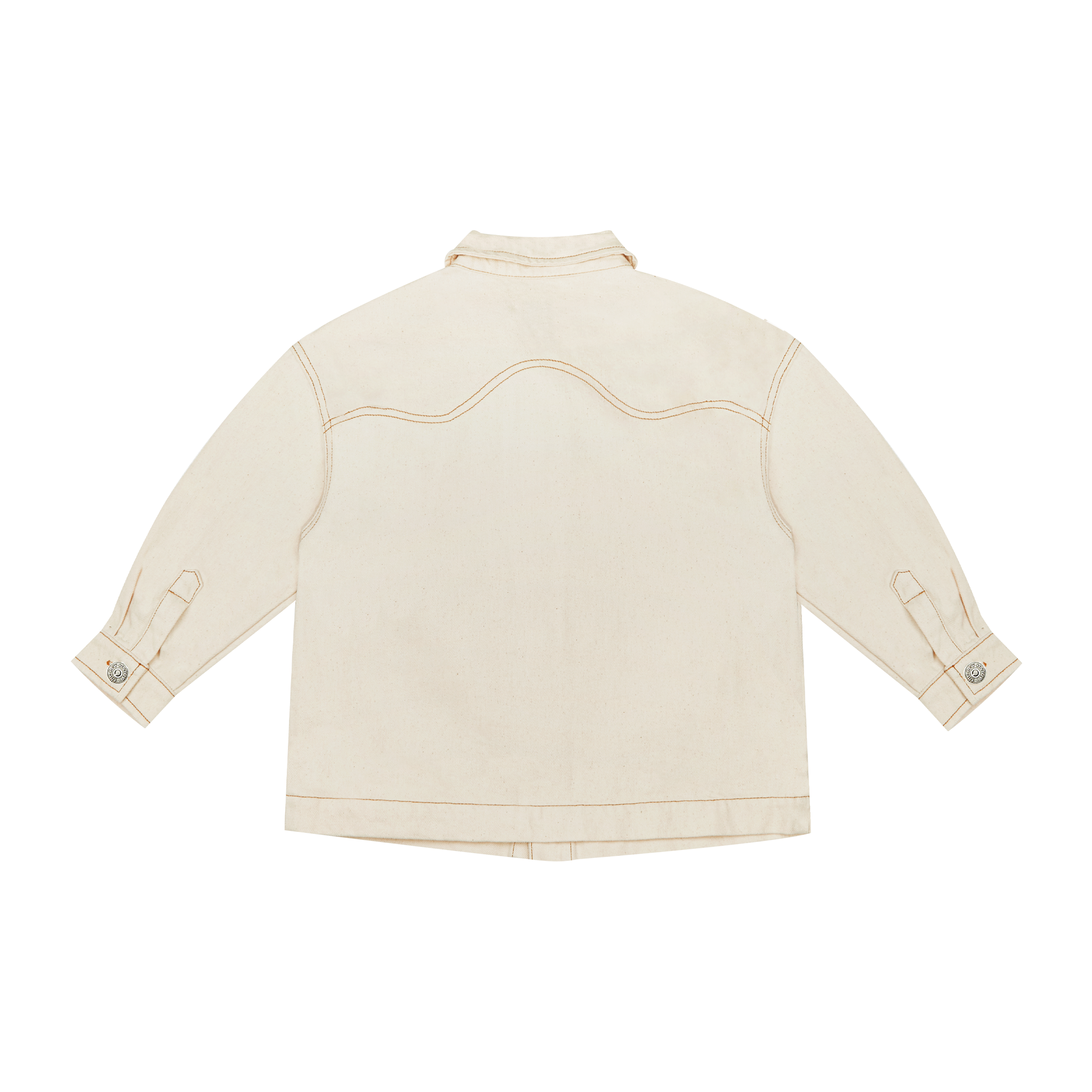 The New Society Raw Undyed Denim Kid's Overshirt Vanilla | BIEN BIEN bienbienshop.com