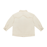 The New Society Raw Undyed Denim Kid's Overshirt Vanilla | BIEN BIEN bienbienshop.com