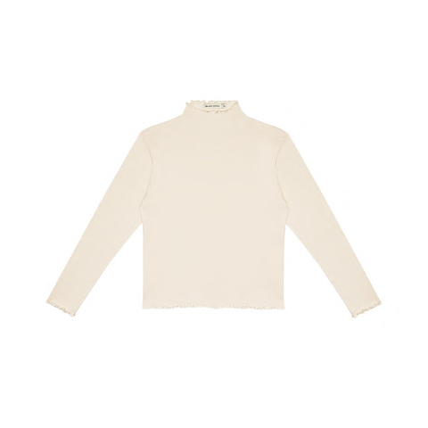 NEW The New Society Betsy Kid's Long Sleeve Mock Neck Tee Natural | BIEN BIEN bienbienshop.com