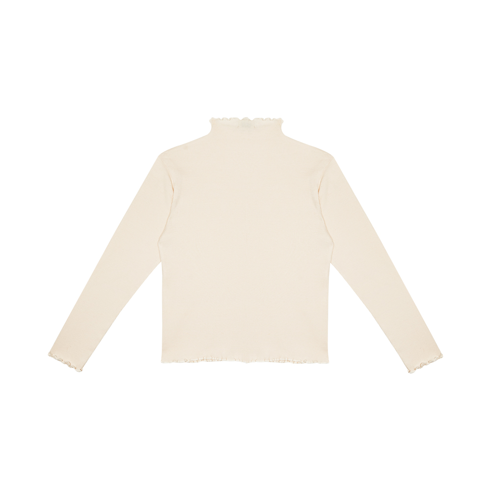 NEW The New Society Betsy Kid's Long Sleeve Mock Neck Tee Natural | BIEN BIEN bienbienshop.com