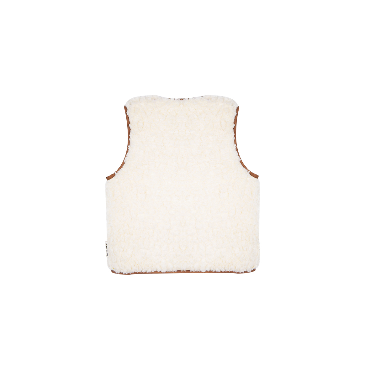 NEW The New Society Wool Kid's Teddy Waistcoat Vest Natural Ivory