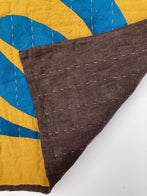 Vanessa Chow Ocean Pacific West Blue Octopus Quilt Mustard | BIEN BIEN