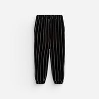 NEW We Are Kids Max Kid's Velour Baggy Jogger Pant Black/White Stripe | BIEN BIEN