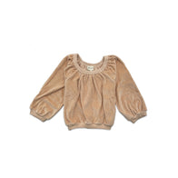 NEW We Are Kids Philo Kid's Velour Top Balloon Sleeves Rose Tendre | BIEN BIEN bienbienshop.com