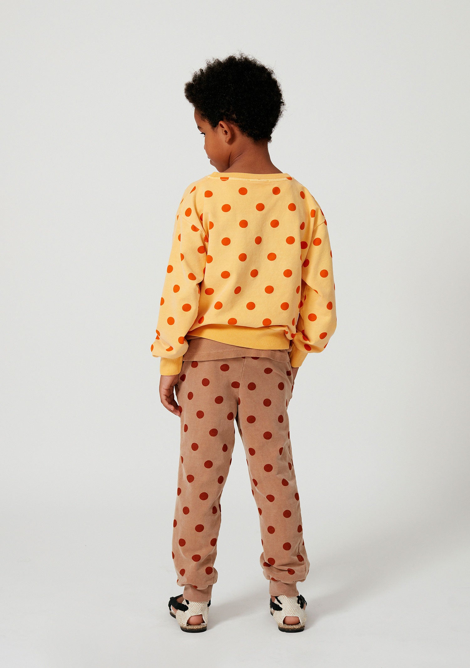 New Weekend House Kids Dots Jogger Lounge Pant Camel Red | BIEN BIEN bienbienshop.com