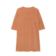 Weekend House Kids Peggy Kid's Dress Brick Embroidered Organic Cotton | BIEN BIEN bienbienshop.com