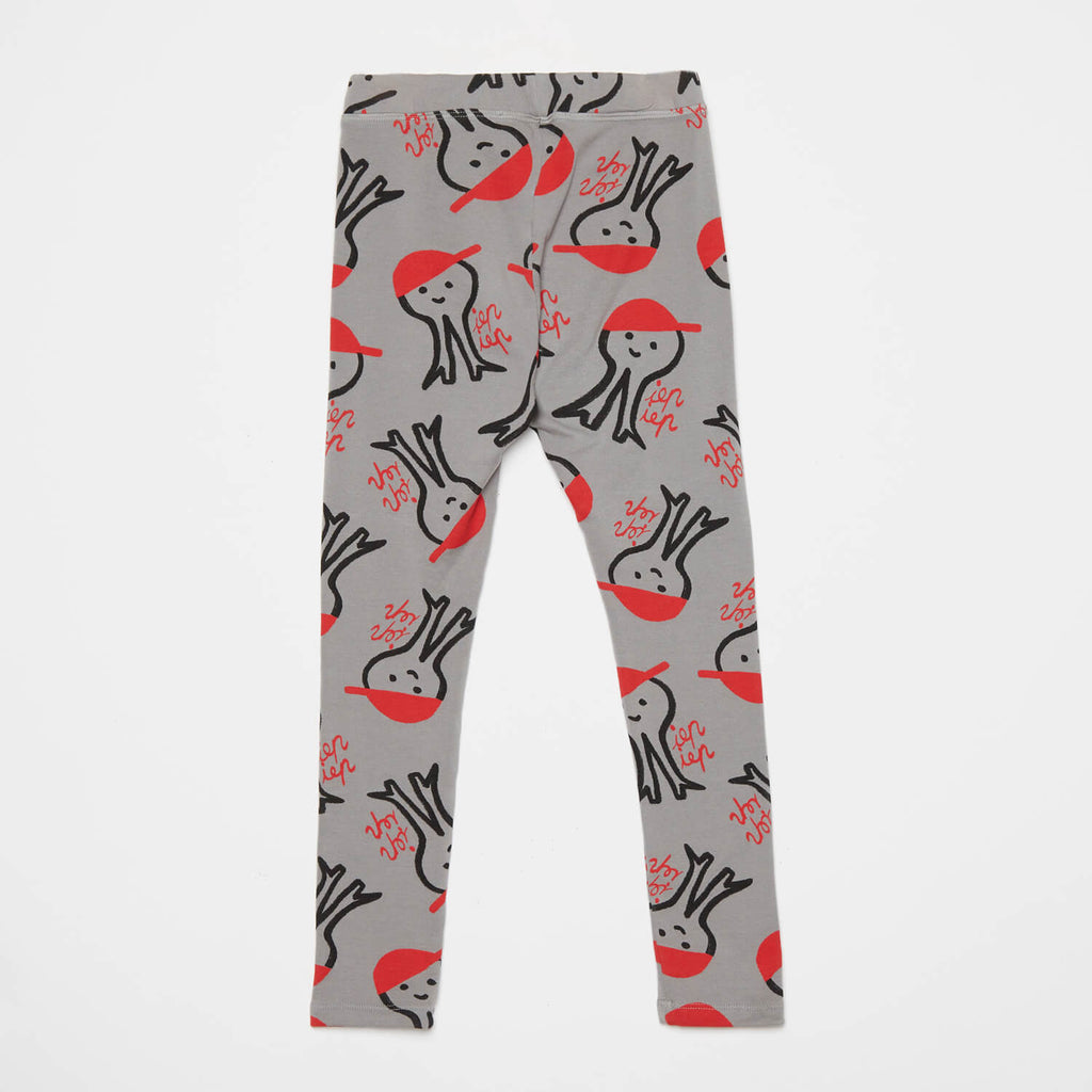 Weekend House Kids Lep Lep Octopus Cotton Leggings Grey | BIEN BIEN bienbienshop.com