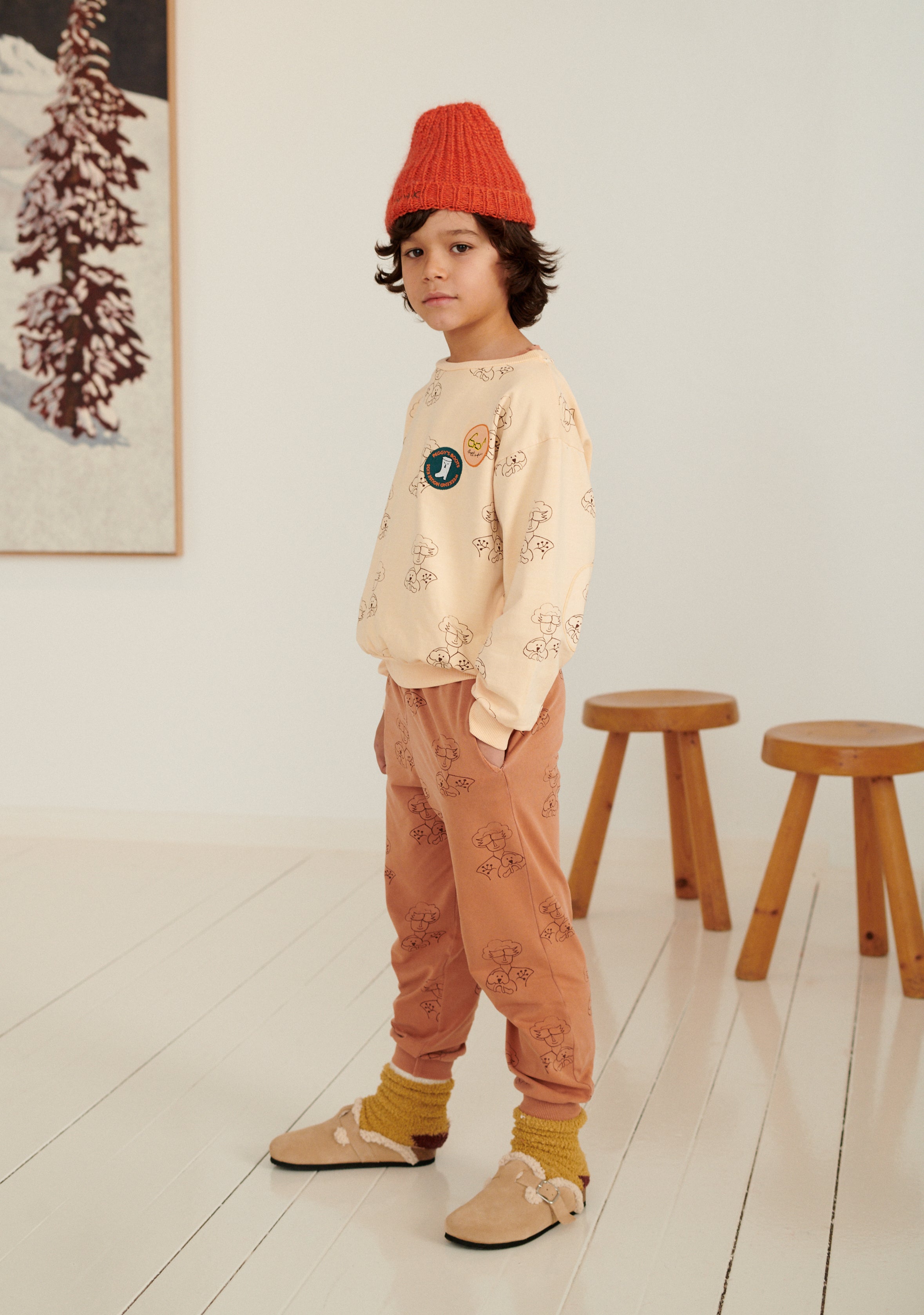 Weekend House Kids Peggy Kid's Pant Brick Organic Cotton | BIEN BIEN bienbienshop.com