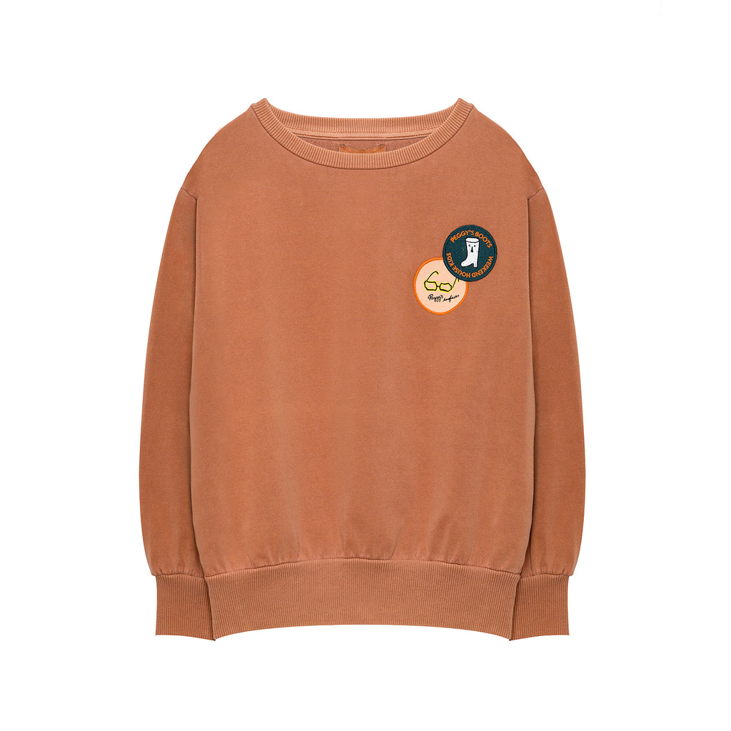 NEW Weekend House Kids Peggy Kid's Sweatshirt Brick Organic Cotton | BIEN BIEN bienbienshop.com