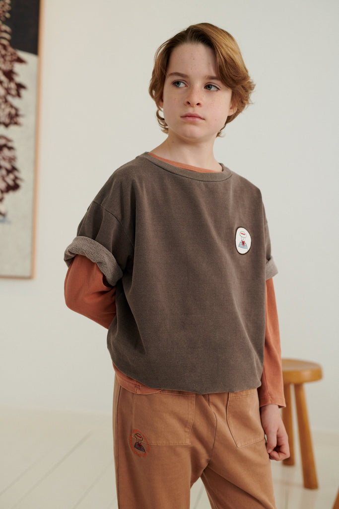 Weekend House Kids Gondolier Kid's Sweatshirt Brown Organic Cotton NEW | BIEN BIEN bienbienshop.com