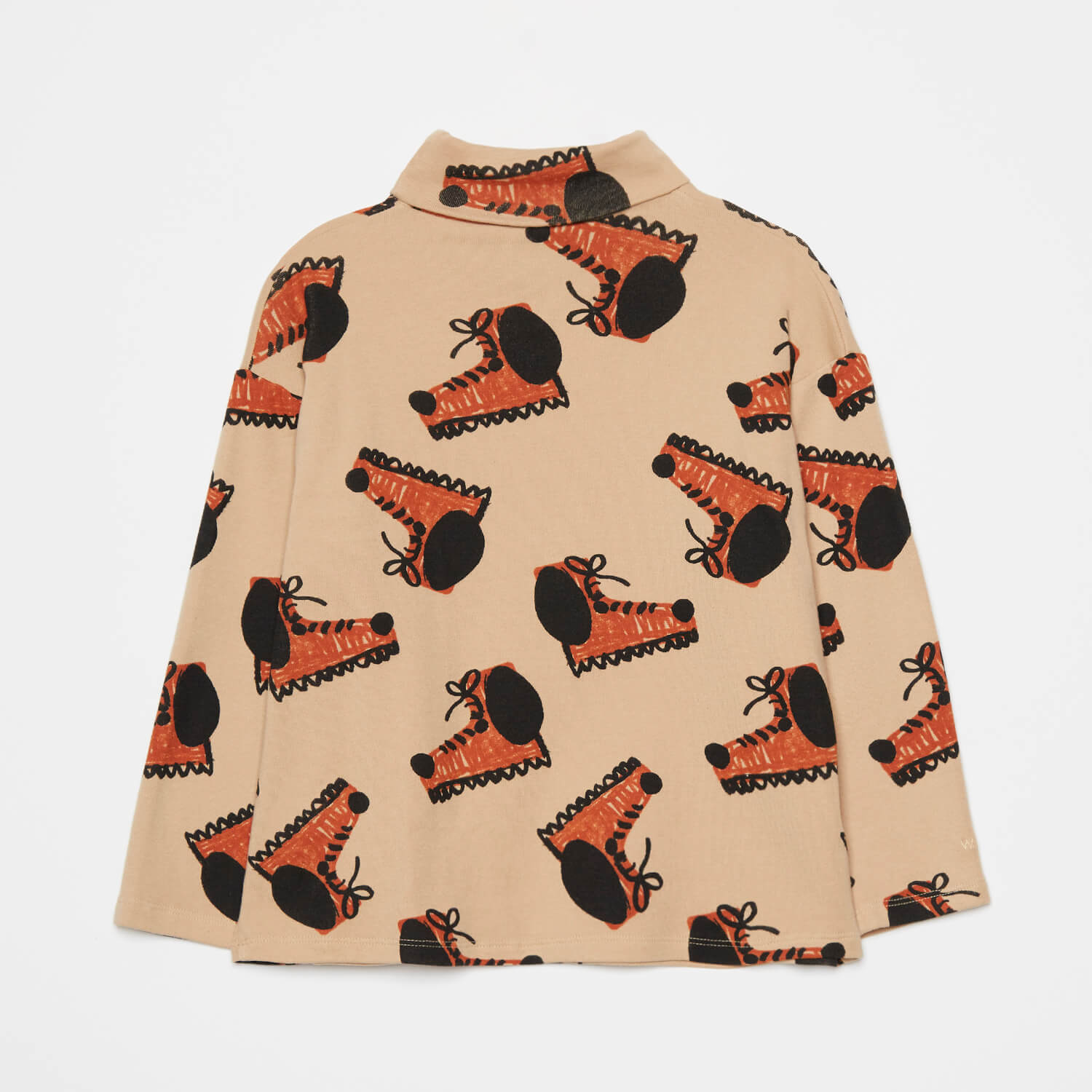 Weekend House Kids Dog Boot Printed Turtleneck Sand | BIEN BIEN bienbienshop.com