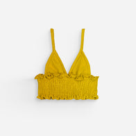 We Are Kids Alice Smocked Bikini Top Happy Curry NEW | BIEN BIEN bienbienshop.com