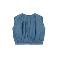 Yellow Pelota Mixed Buttons Baby & Girl's Blouse Denim | BIEN BIEN www.bienbienshop.com