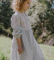 NEW Nico Nico Athena Kid's Prairie Maxi Dress Peach Stripe | BIEN BIEN bienbienshop.com