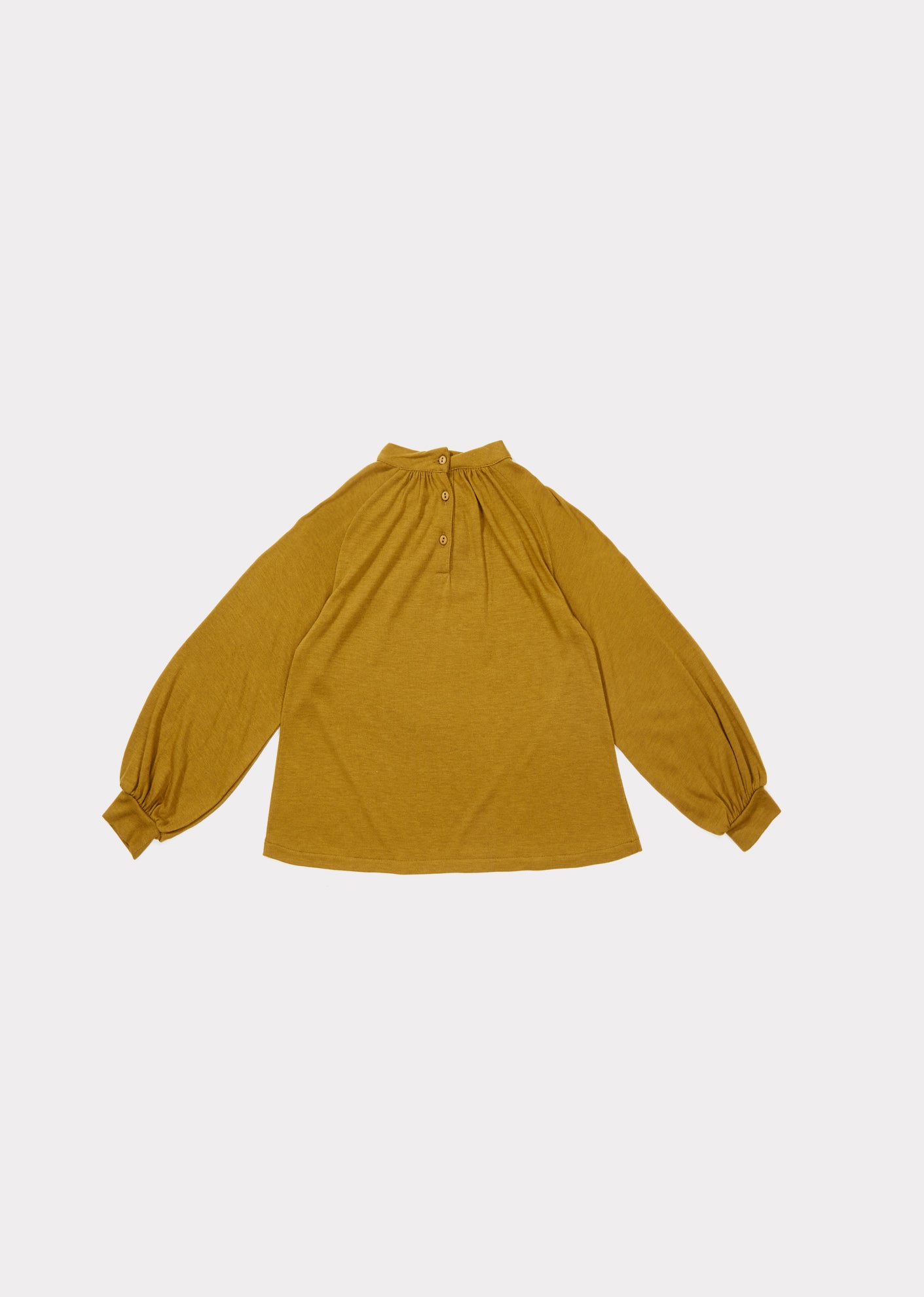 Caramel Beetle Kid's Jersey Blouse in Ochre | BIEN BIEN