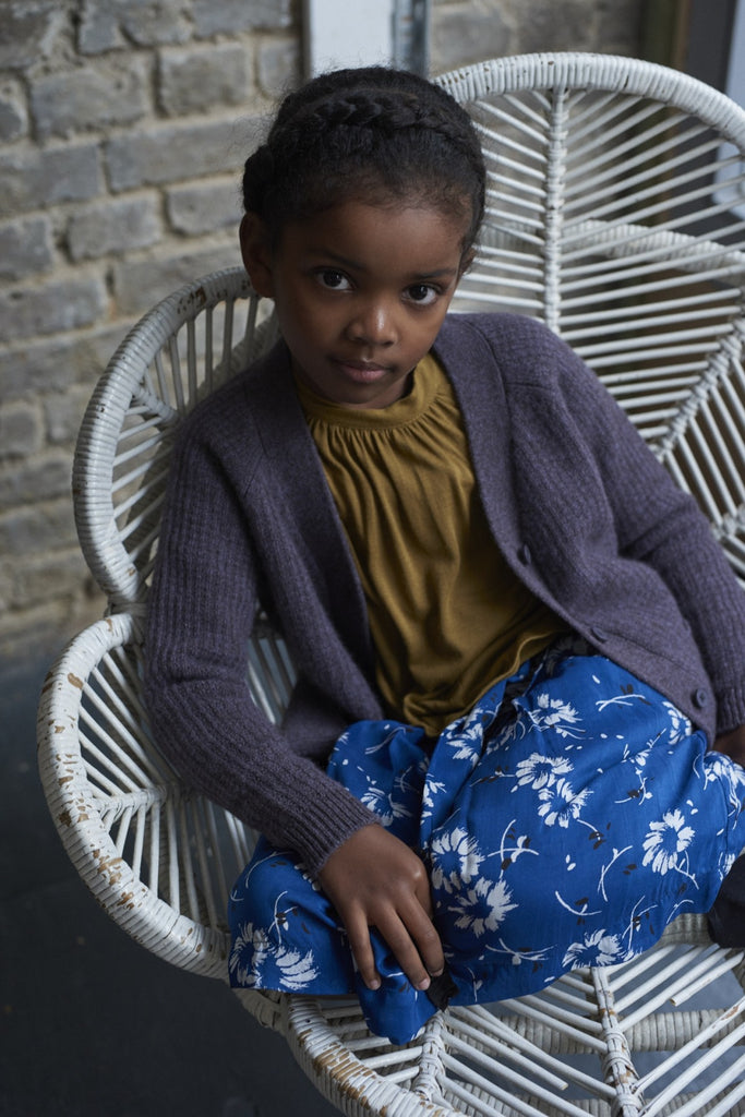 Caramel Beetle Kid's Jersey Blouse in Ochre | BIEN BIEN