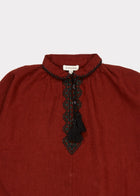 Caramel Butterfly Girl's Embroidered Blouse Burnt Ochre | BIEN BIEN