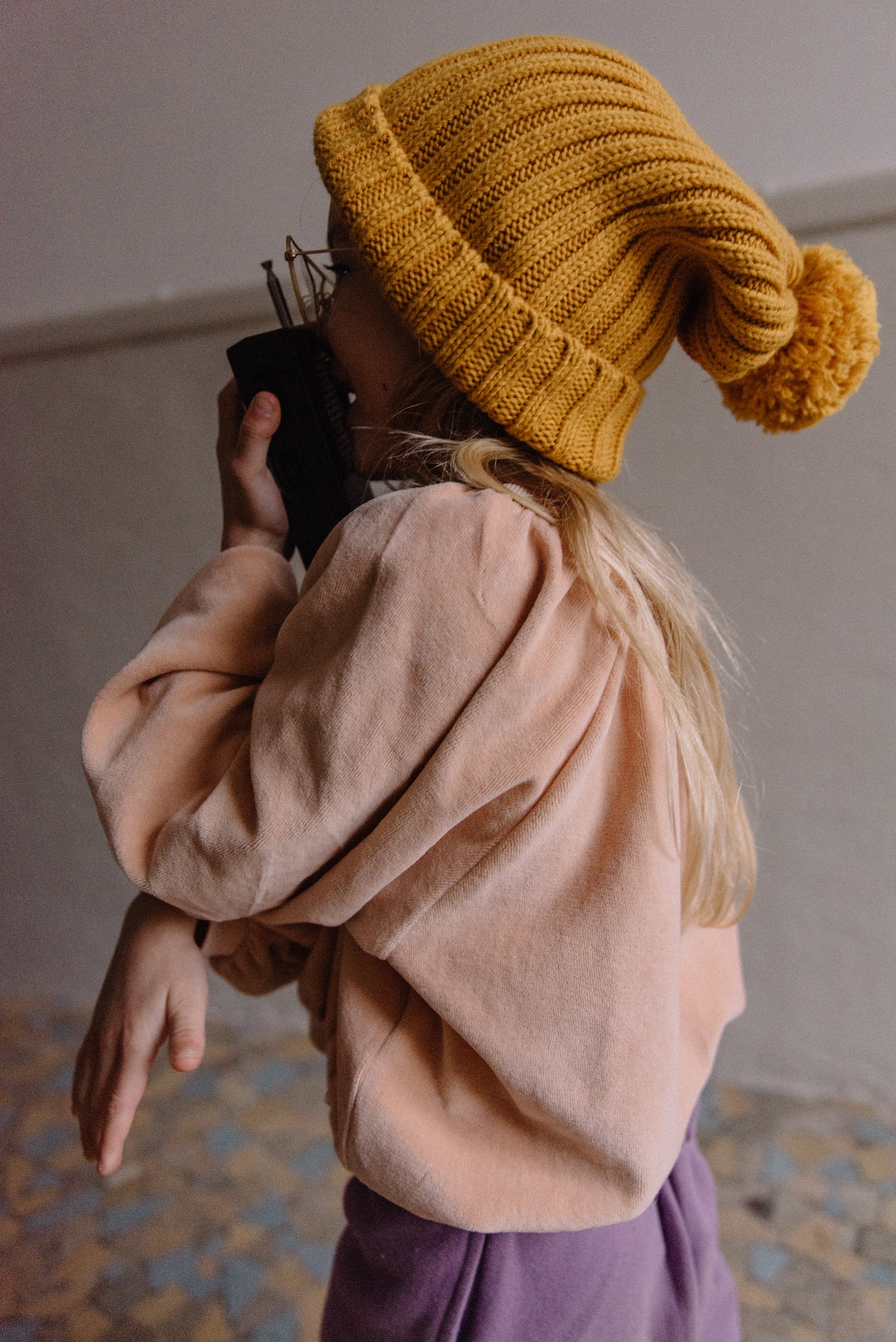 NEW We Are Kids Philo Kid's Velour Top Balloon Sleeves Rose Tendre | BIEN BIEN bienbienshop.com