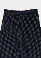 Caramel Tortoise Kid's Babycord Culottes in Navy Dot | BIEN BIEN