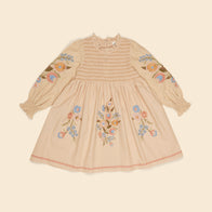 Apolina Mia Embroidered Dress Almond | BIEN BIEN