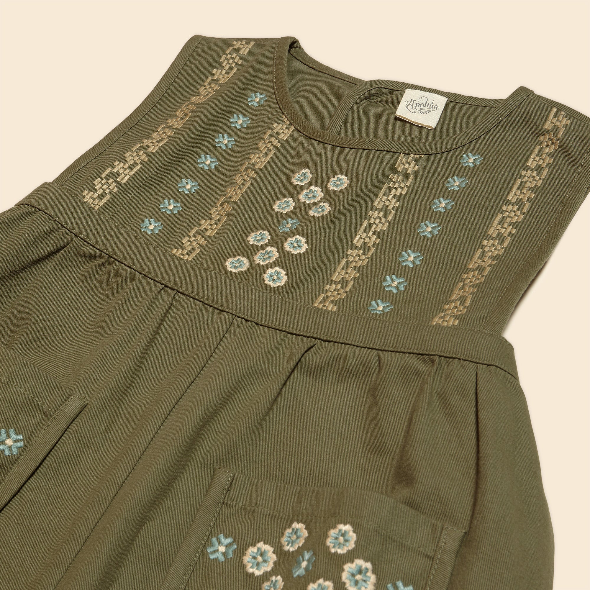 SALE Apolina Bibi Children's Embroidered Dungaree Jumpsuit / BIEN BIEN bienbienshop.com