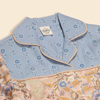 Apolina Elvi Shirtdress Woodland Floral Cream Folk Floral Blue Mist | BIEN BIEN