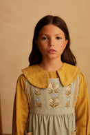 Apolina Carlotta Embroidered Blouse Goldenrod Linen | BIEN BIEN