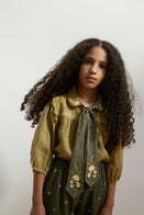 SALE Apolina Molly Children's Embroidered Trousers Forest Green | BIEN BIEN bienbienshop.com