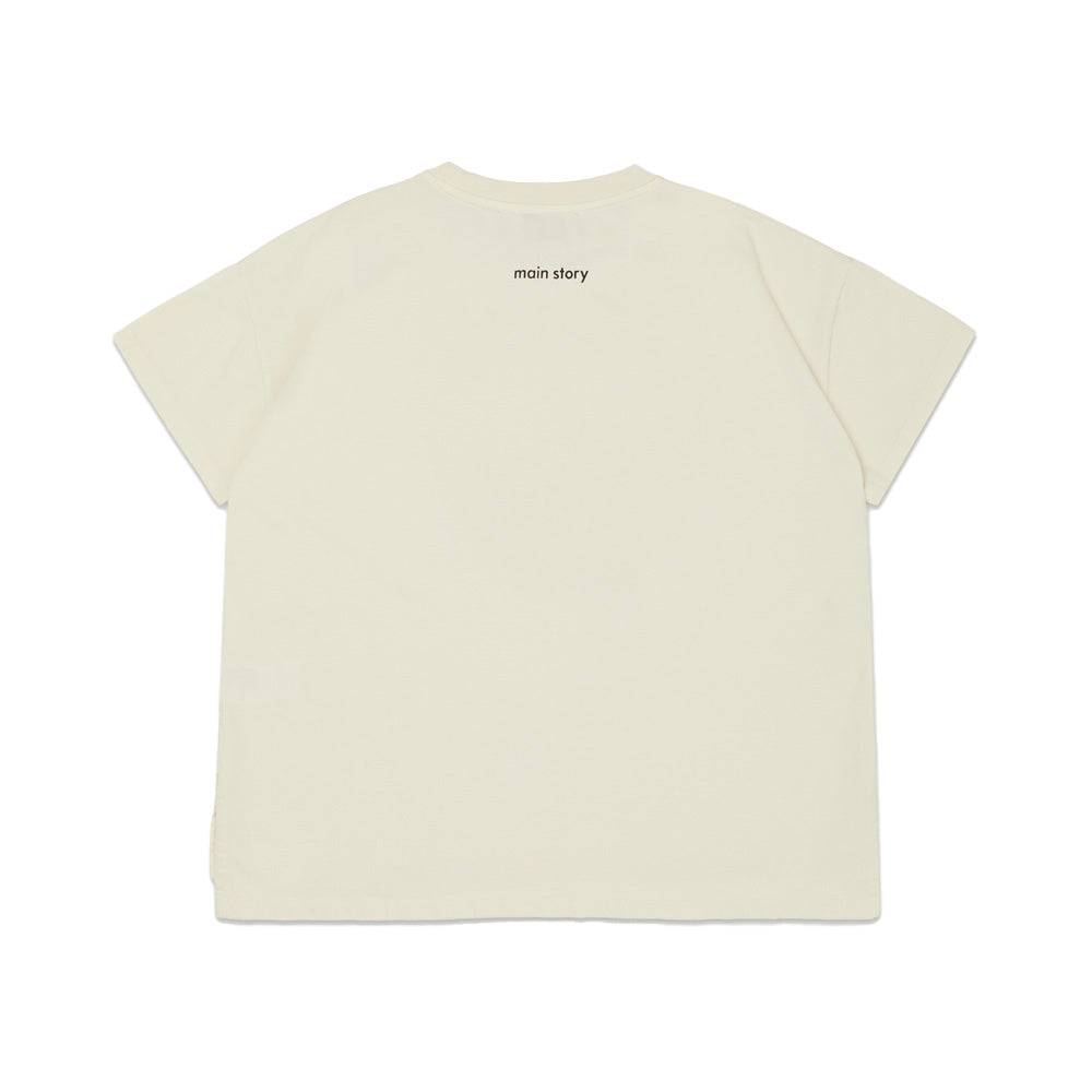 Main Story UK Kid's Oversized Tee Lily White | Organic Cotton | BIEN BIEN