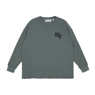 Main Story UK Kid's Waffle T-shirt Pewter | Organic Cotton | BIEN BIEN