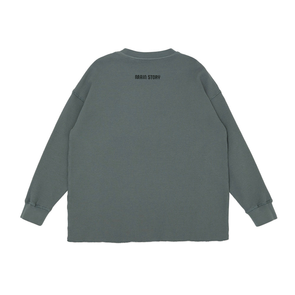 Main Story UK Kid's Waffle T-shirt Pewter | Organic Cotton | BIEN BIEN